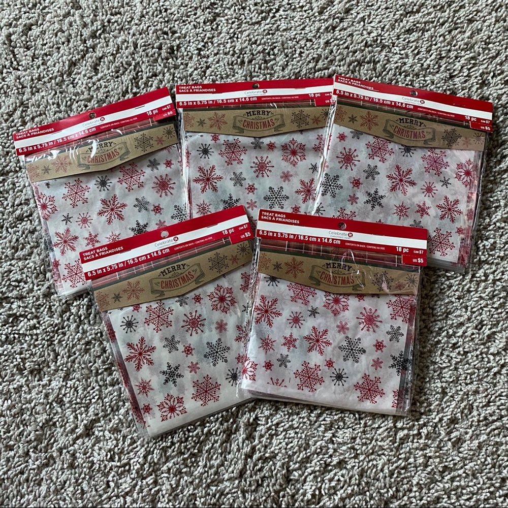 Celebrate it Christmas Snowflakes Zip Goodie Bag